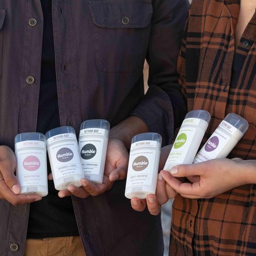 Humble Aluminum-Free Deodorant - Natural Bergamot & Ginger Stick for Sensitive Skin, 2.5 Oz