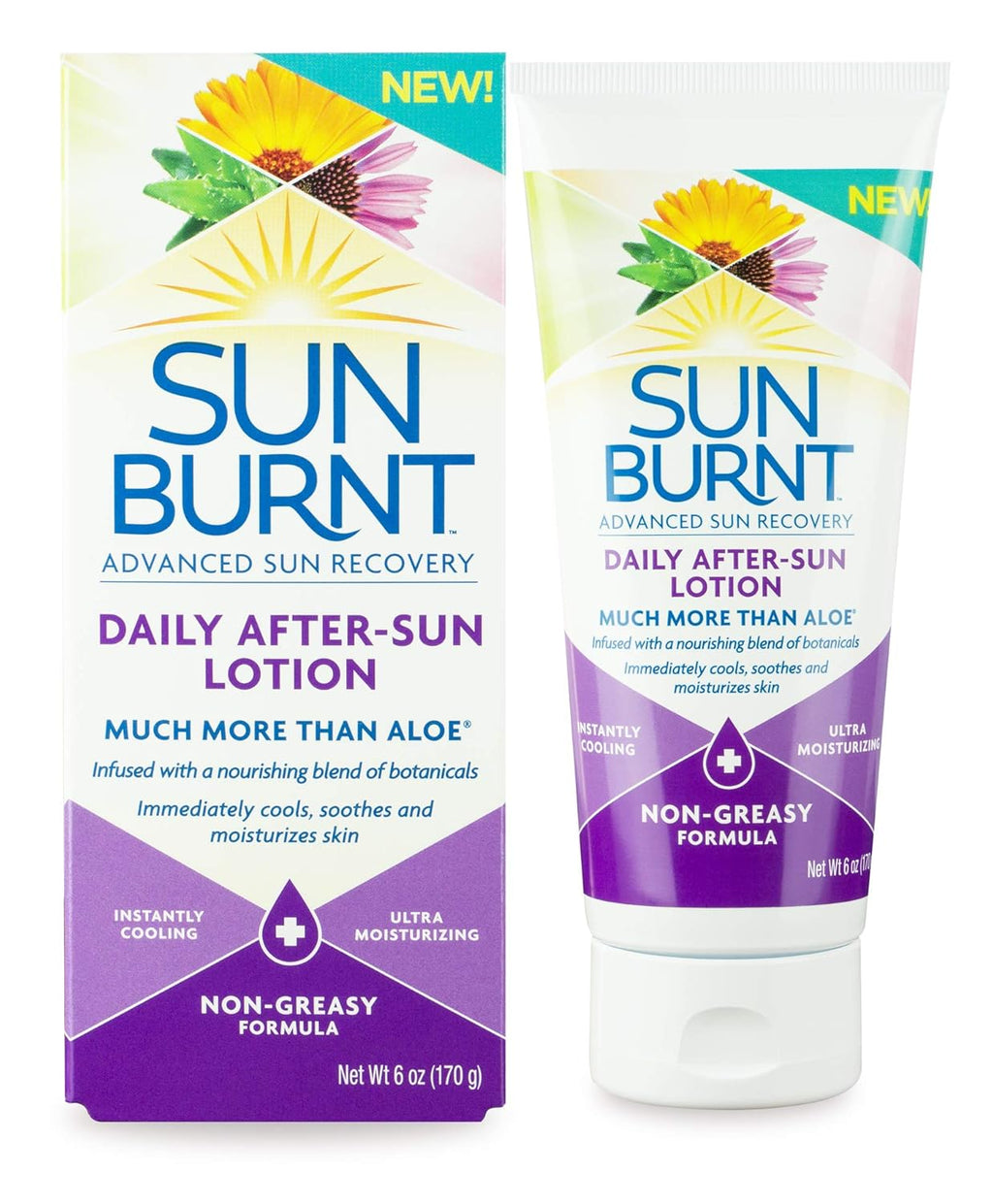 Sunburnt Advanced After-Sun Lotion - Soothing Relief for Sun-Damaged Skin | 6 Ounce