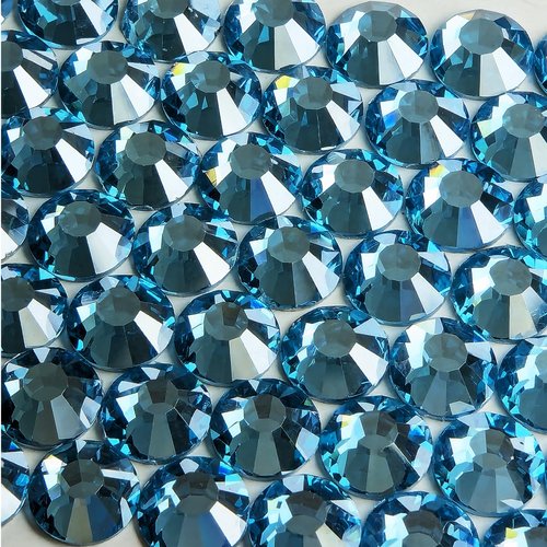Genie Crystal SS20 Ice Aquamarine Flatback Rhinestones – 1440pcs | White-Film Coated Crystals, Non-Hotfix for Nail Art, DIY Crafts, Tumblers, Clothing