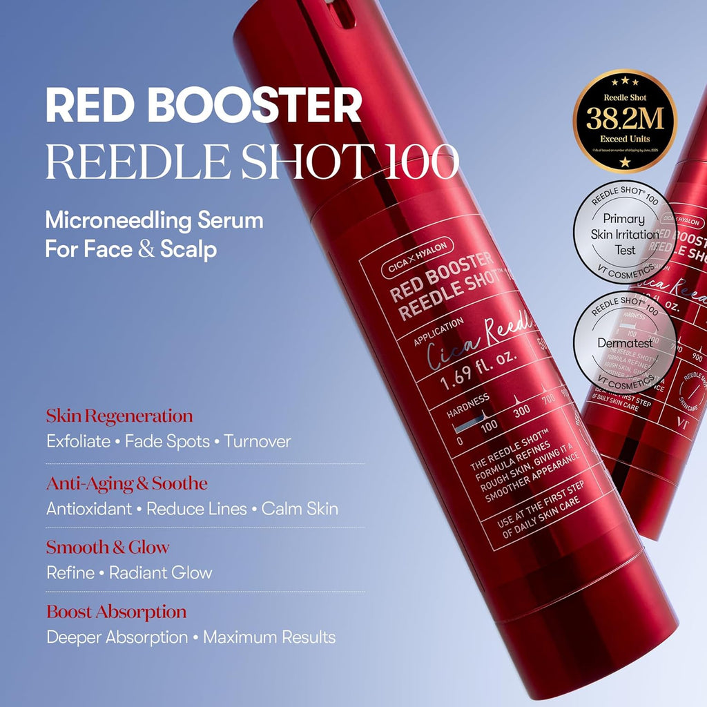VT COSMETICS Red Booster Serum - Dragon’s Blood & Exosome Microneedling Formula | 1.69 fl oz (50ml)
