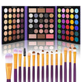 UCANBE 86 Colors Nude Eyeshadow Palette - Highly Pigmented Waterproof Makeup Set with 15 Brushes