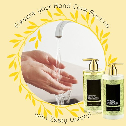 16 fl oz Lemon Citrus Aromatic and Nourishing Hand Soap Set Keep Your Skin Incredibly Soft & Clean in a Wooden Holder Unisex Formula Luxury Body Care for Women and Men Gift – Mother's Day Gift for