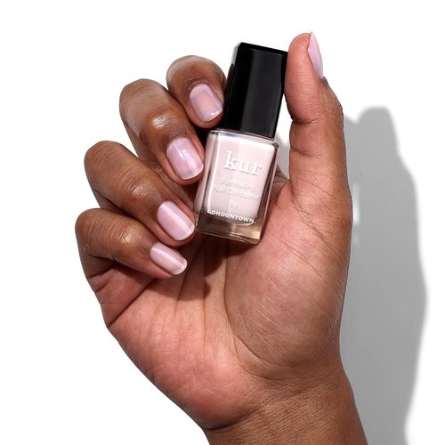 LONDONTOWN Illuminating Nail Concealer Bundle - Sheer Pink & Milky White Polish | Long-Lasting Brightening Care for Discolored Nails, 0.40 fl oz