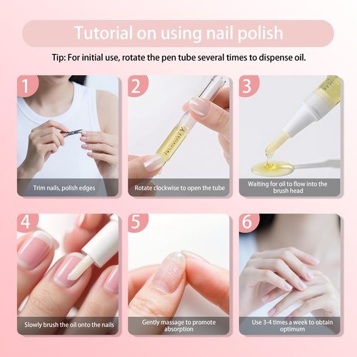 NGMATY 2PCS Cuticle Oil Pen, Finger Edge Manicure Nourishing Pen, Multiple Flavor Cuticle Revitalizer Oil Pen, Nail Strengthener And Growth For Damaged Skin Thin Nail, 2ml (Rose)