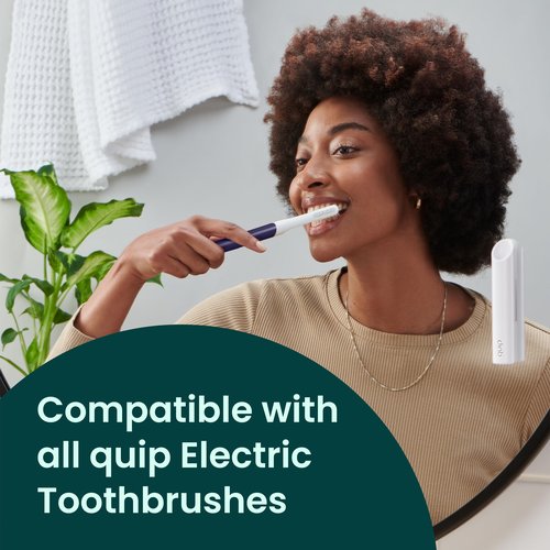 quip Sonic Toothbrush Replacement Heads for Adults - 6 Pack - Verified quip Standard Brush Head Refills for Electric Toothbrushes - Soft Bristles, Compact & Flexible - Last 3 Months Each
