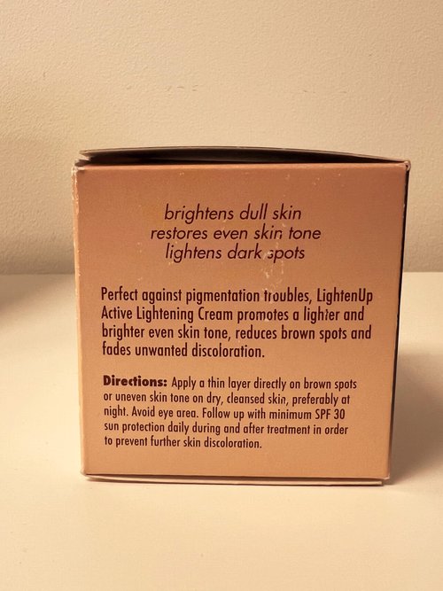 Lighten-Up Plus Active Skin Brightening Cream - 3.4 Fl oz / 100 ml - Daily Moisturzing Cream, For Face and Body