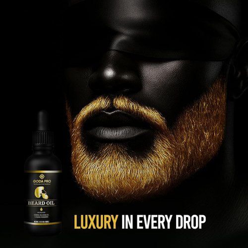 GODA PRO Premium Beard Oil - Nourishing Vitamins & Batana Oil | 2 oz Natural Organic Formula