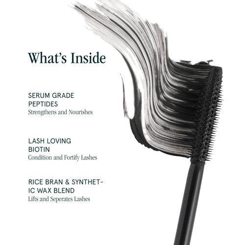 SOSHE Beauty - Peptide Lengthening Mascara | Safe for Contact Lens Wearers, Smudge Resistant, Flake-Free | Clean, Vegan, Cruelty-Free, Certified Plastic Negative