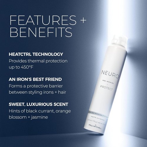 Neuro by Paul Mitchell HeatCTRL Iron Hairspray - Perfect Prep & Finish for All Hair Types