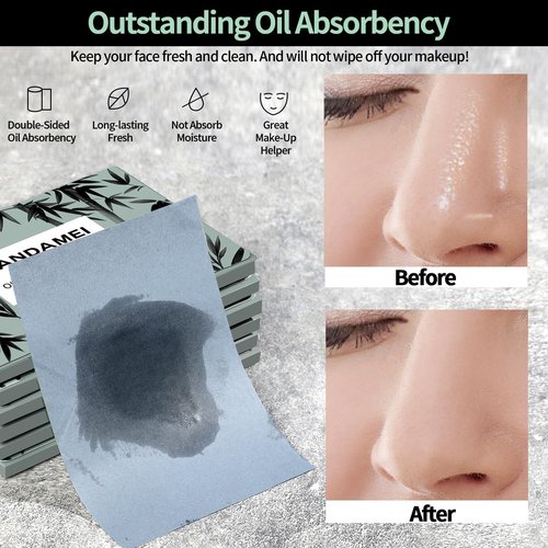 FANDAMEI 1800 Counts Oil Blotting Sheets For Face, Oil Blotting Papers For Face, Blotting Paper for Oily Skin, Oil Absorbing Sheets, Oil Control Film, Oil Absorbing Tissues