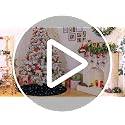 Black Sequin Christmas Tree Skirt 21 Inch Velvet Holiday Decor