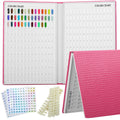 Vnjaoi 308 Polish Display Book, Gel Color Display Book, Fake Tips Sample Painting Art Design for Nail Salons, DIY at Home (Rose Red)