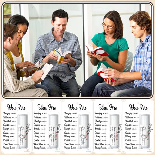 Sacubee 25 Pack Christian Gifts Bulk for Women Men Religious Lip Balms Bulk Church Party Favors Christmas Party Gifts Stocking Stuffers Bible Verse Study Supplies for Employee Staff Coworkers