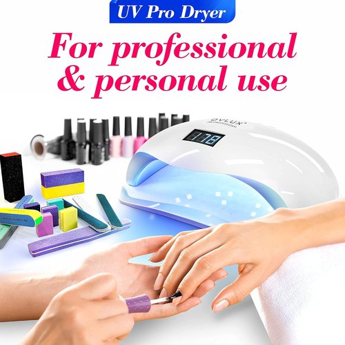OVLUX 180W UV LED Nail Lamp - Professional Gel Nail Dryer with Auto Sensor & LCD Display, Fast Drying for All Gel Types