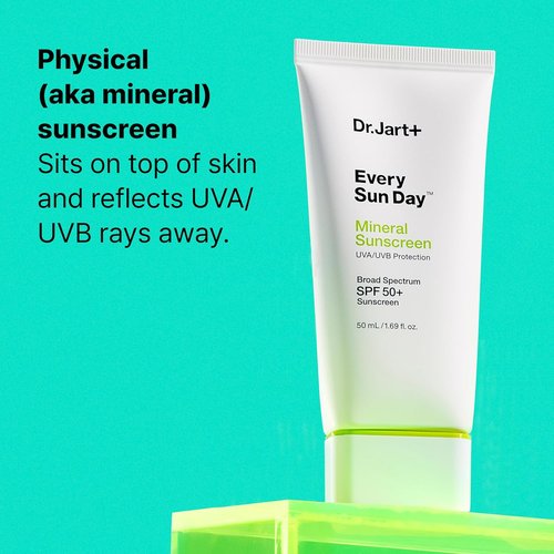 Dr.Jart+ Mineral Sunscreen SPF 50+ for Face - Zinc Oxide Protection | Travel Size 1.69 Fl Oz
