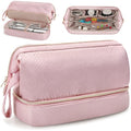 Fasrom Travel Case Compatible with Shark Flexstyle Hair Dryer, Wide-open Hair Tools Bag Compatible with Dyson Airwrap Attachments Storage for Women Travel Essentials, Pink (Patent Design, Bag Only)