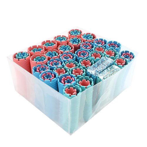 Skiennix 100 Pcs Perm Rods Set - Large Curlers for Short & Long Hair | Cold Wave Curling Kit