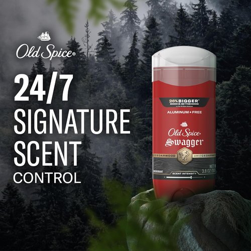 Old Spice Aluminum-Free Deodorant for Men - 24/7 Odor Protection & Lasting Swagger Scent | Lime & Cedarwood, 3.8 oz (Pack of 3)