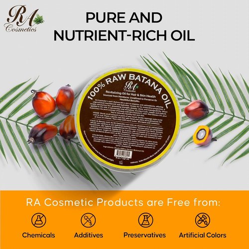RA Cosmetics 100% Natural Unrefined Batana Hair Oil - Nourishing Moisturizer for Damaged Hair, 16 oz | Strengthens & Repairs