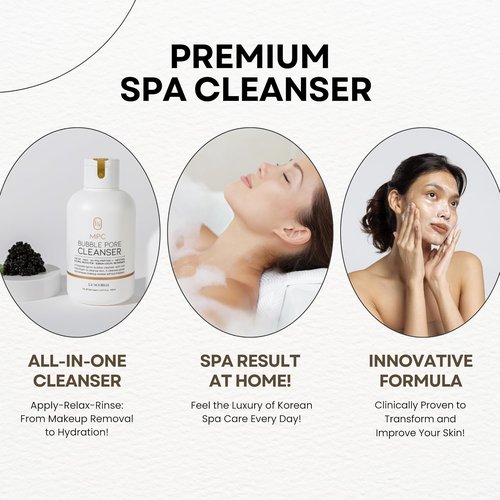 MPC Bubble Pore Cleanser - Gentle Korean Face Wash with Caviar | Deep Pore Hydration & Exfoliation - 5.07 fl oz