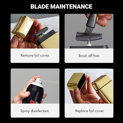 BaBylissPRO METALFX Double Foil Shaver - Portable Cordless Electric Razor for Face, Beard & Head
