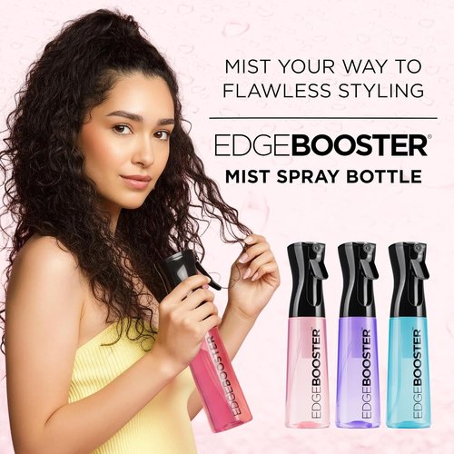 Style Factor Edge Booster Mist Spray Bottle - Continuous Ultra Fine Mist for Hair & More | 10.1oz Aqua Green