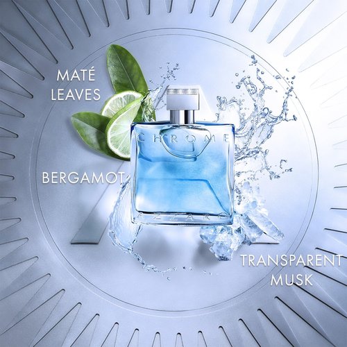 Azzaro Chrome Eau de Toilette | Fresh Aquatic Men's Cologne - Citrus & Woody Fragrance - Perfect for Everyday Wear