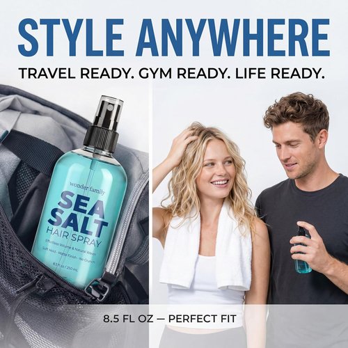 Sea Salt Spray - Texturizing Hair Spray for Beach Waves | Volume & Curl Activator - Travel Size