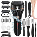 Electric Callus Remover Foot File, Rechargeable Foot Callus Remover Tool Kit Spa Pedicure Tool Set for Foot 2 Speed Can be Used Wet and Dry