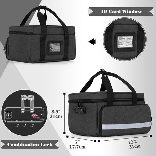 CURMIO Hair Clipper Carrying Case, Hair Cutting Supplies Bag Compatible with Ufree/Brightup/Wahl/KIKIDO/Novah/Hatteker/Andis and Most Standard Hair Trimmer, Bag Only, Black
