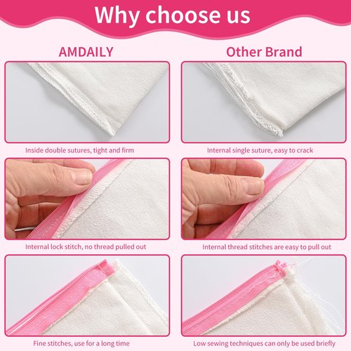 AMDAILY 50Pcs Canvas Makeup Bags Bulk, 7.87 x 5.7Inch Cotton Sublimation Blank DIY Heat Transfer Cosmetic Bag w/Colorful Zipper for Bridesmaid Makeup Bag Travel Toiletry Pouch Storage, Easter Craft