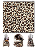 DIERJIFU Self-Adhesive Magic Cloth Leopard Makeup Bag & Camera Lens Protective Wrap | Reusable Portable Cosmetic Pouch | Scratch-Resistant Travel Organizer, Gifts for Women Girls(19.7"x19.7")