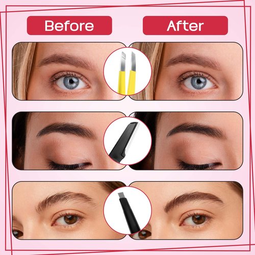 Exquisite 8-in-1 Eyebrow Kit for Women & Men – Luxury Eyebrow Grooming Kit with 4 Precision Tweezers For Eyebrows, Eyebrow Razor, Eyebrow Scissors, Eyebrow Brush/Comb & Pencil with Padded Case