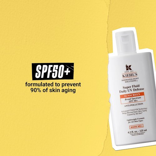 Kiehl's Super Fluid UV Defense Sunscreen SPF 50+ - Lightweight Matte Finish, UVA/UVB Protection, Non-Comedogenic