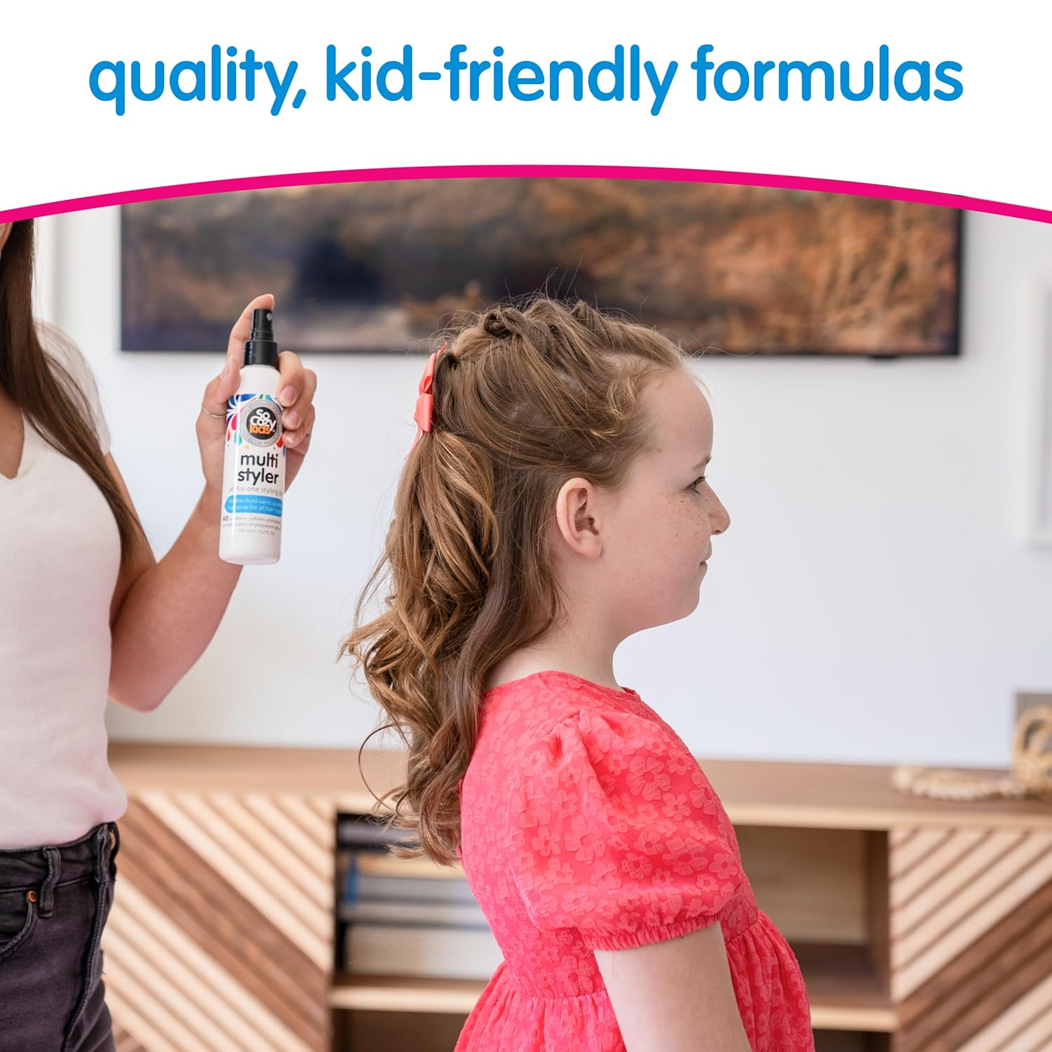 SoCozy Multi Styler - Kids' Hair Spray for Everyday Use | Gentle Formula with Quinoa & Aloe (5.2 Fl Oz)