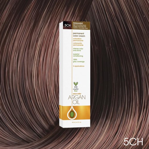 One n Only Argan Oil Permanent Color Cream - Rich Natural Light Brown Hair Color | 3 oz Unisex