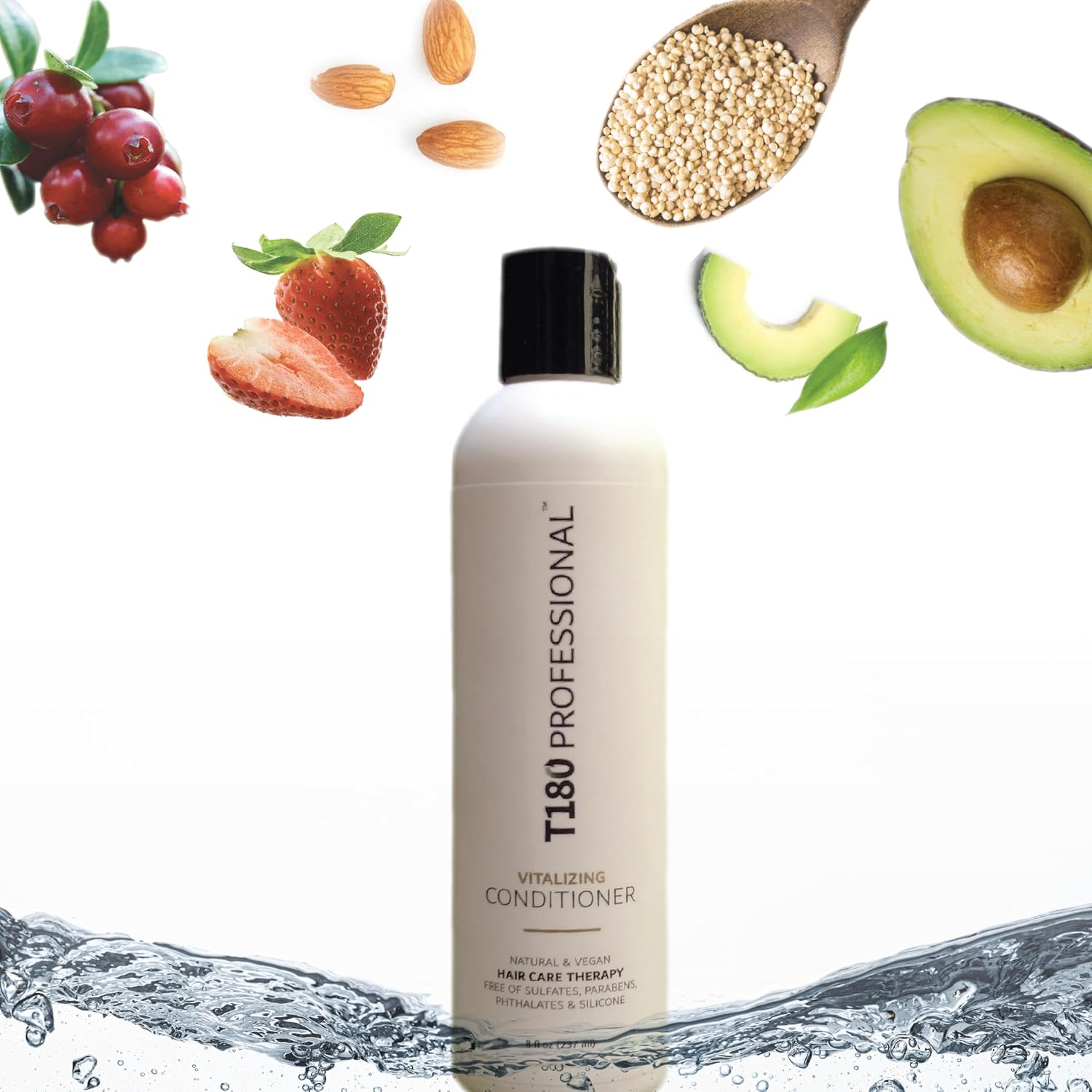 Vitalizing Hair Conditioner - Frizz Control & Deep Moisture for All Hair Types - Vegan, Sulfate-Free - 4 fl oz