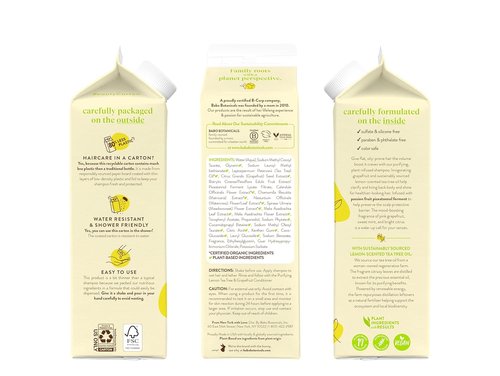 Babo Botanicals Purifying Shampoo & Conditioner Bundle - Lemon Tea Tree & Grapefruit for Oily Hair - Adds Body & Shine