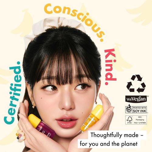 Amuse Seoul Banana Lip Oil | Hydrating Vegan Lip Oil with Peptide & Rice-Based PDRN - 01 Zen Matcha
