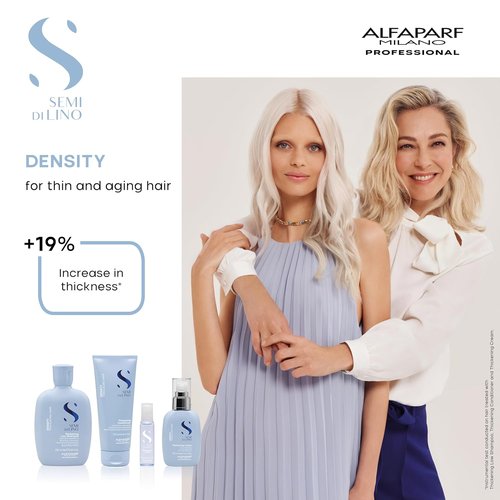 ALFAPARF MILANO Semi Di Lino Thickening Conditioner - Peptides & Amino Acids - For Fine & Thin Hair - Adds Volume & Softness