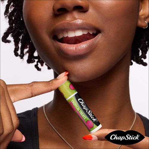 ChapStick Lip Care, Tropical Treats Collection (6 Sticks) – Electric Tangerine, Fizzy Grape & Zingy Watermelon Lip Balm, 0.15 Oz Ea