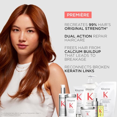 Kerastase Première Bain Décalcifiant Shampoo & Refill Pouch - Gently Cleanses & Repairs Damaged Hair, 16.9 Fl Oz