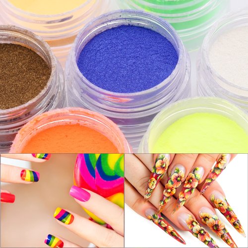 Duufin 36 Colors Nail Pigment Powder Colorful Luminous Pearlescent High-Gloss Halo Powder Pigment for Nails Art, Body and Crafts