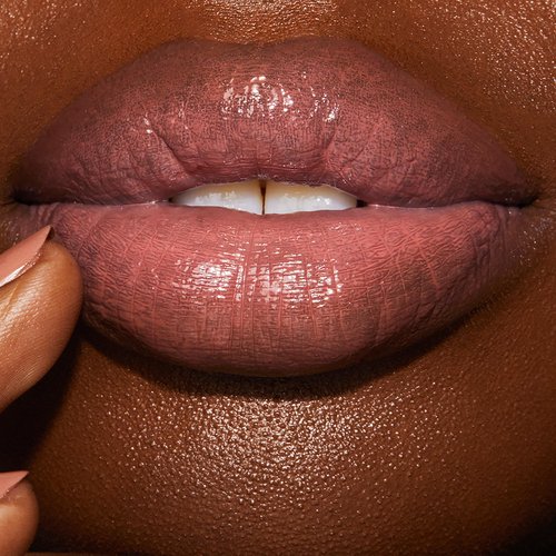 Charlotte Tilbury Hyaluronic Happikiss Lipstick Balm - High-Shine, Hydrating Lipstick Balm with Dewy, Juicy Color - Leaves Lips Fuller-Looking, Plump & Nourished - Pillow Talk