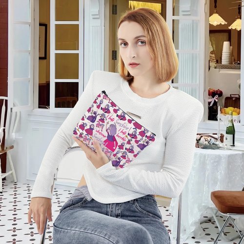LEVLO Madam Mim Cosmetic Bag Movie Fans Gift I Hate Sunshine I Hate Horrible Whole Some Sunshine Makeup Zipper Pouch Bag For Women Girls (I Hate Sunshine Full)