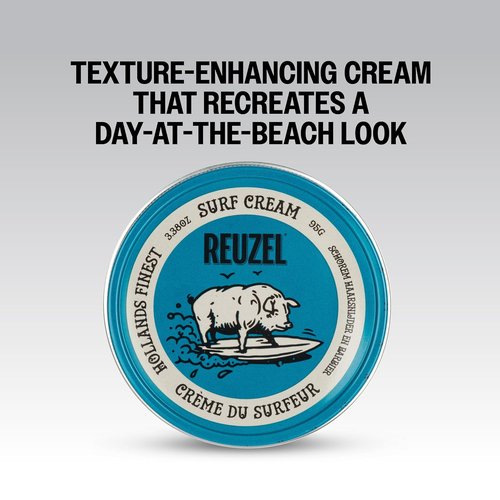 Reuzel Surf Texture Cream - Light Hold & Matte Finish, Water Soluble Styling, 3.38 oz