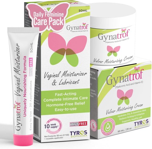 Gynatrof Vaginal Moisturizer & Vulva Moisture Cream Bundle - Hormone-Free, Hydrating Formula for Menopause Support, 1.7 fl. oz & 2 fl. oz