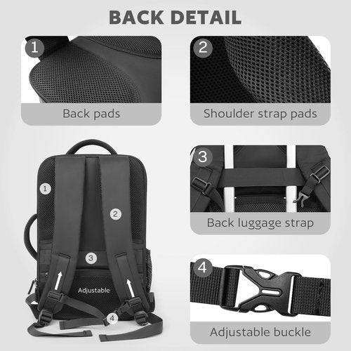 AUROTIER Barber Bag with Insulated Pocket, Portable Backpack for Clippers and Supplies, Travel Hairstylist Smart Bag with USB Charging Port, Water-resistant, Black