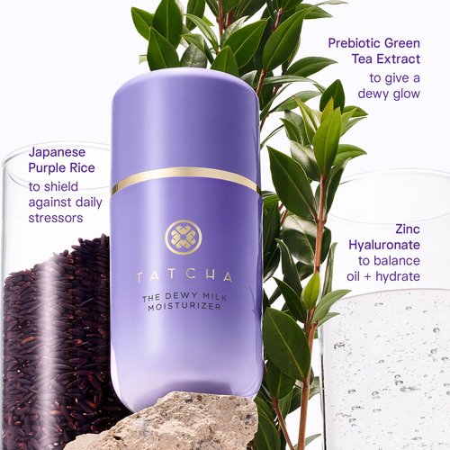 TATCHA The Dewy Milk Moisturizer, Travel-Sized | Mini Lightweight Face Cream - Oil-Balancing Hydration for Bouncy Skin & a Lasting Dewy Glow for Combo to Oily Skin | 15 ml/ 0.5 fl. oz.