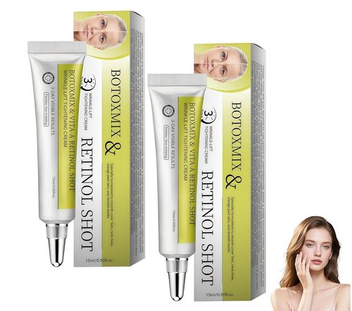 Botoxmix Wrinkle-Lift Tightening Cream - Anti-Aging, Pore Minimizer for All Skin Types (2 PCS)